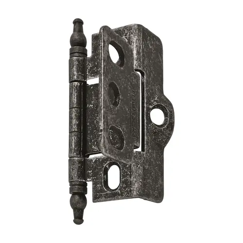3/4 in (19 mm) Door Thickness Full Inset, Full Wrap, Minaret Tip Wrought Iron Hinge 3/4 in (19 mm) Door Thickness Full Inset, Full Wrap, Minaret Tip Wrought Iron Hinge