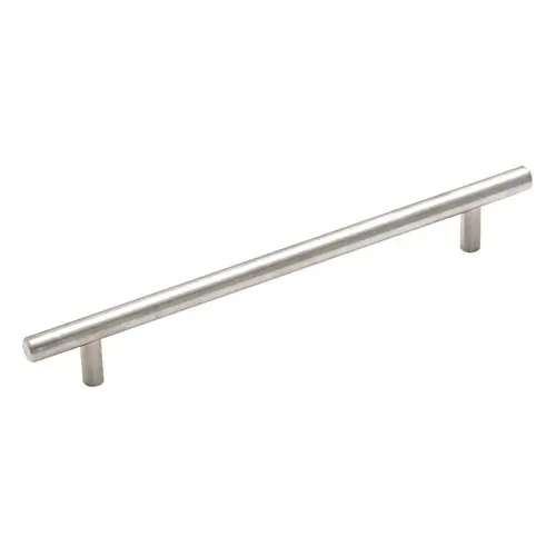 7-9/16" (192 mm) Carbon Steel Bar Cabinet Pull Sterling Nickel Finish 7-9/16" (192 mm) Carbon Steel Bar Cabinet Pull Sterling Nickel Finish