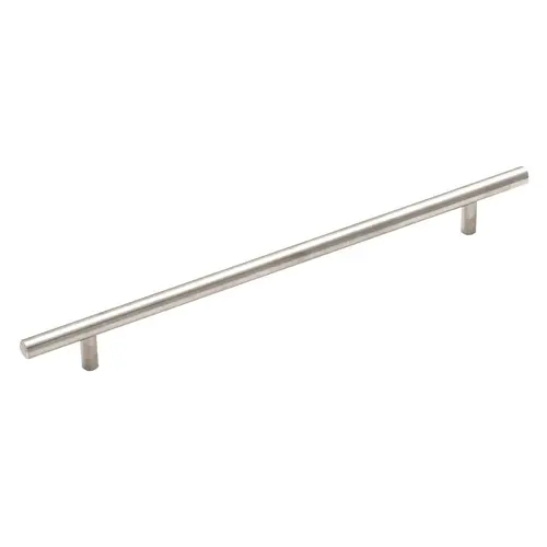10-1/16" (256 mm) Carbon Steel Bar Cabinet Pull Sterling Nickel Finish