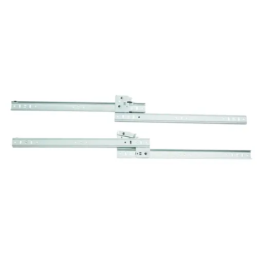 White Ball Bearing Side Mount Drawer Slides Less Bracket 16" Length White Ball Bearing Side Mount Drawer Slides Less Bracket 16" Length