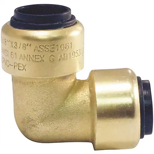 3/8 in. Brass Push-To-Connect 90-Degree Elbow Fitting 3/8 in. Brass Push-To-Connect 90-Degree Elbow Fitting
