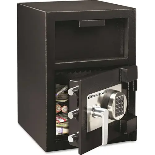 1.3 cu. ft. Depository Safe Electronic Lock Drop Slot Safe Black 1.3 cu. ft. Depository Safe Electronic Lock Drop Slot Safe Black
