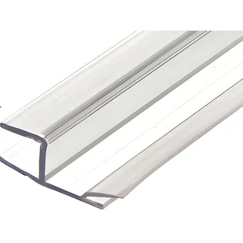 Polycarbonate One Piece Strike and Door H-Jamb with Vinyl Insert 180 Degree for 3/8" Glass Clear - 95" Stock Length