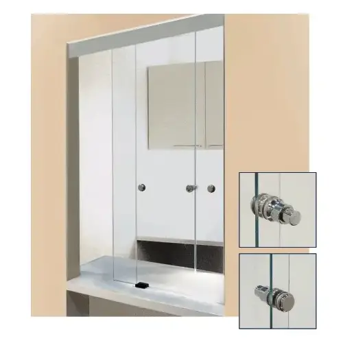 Satin Anodized Sharyn Custom Size XX Frameless Pass-Thru