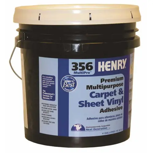Henry 356 4 Gal. Multi-Purpose Sheet Vinyl and Carpet Adhesive Beige