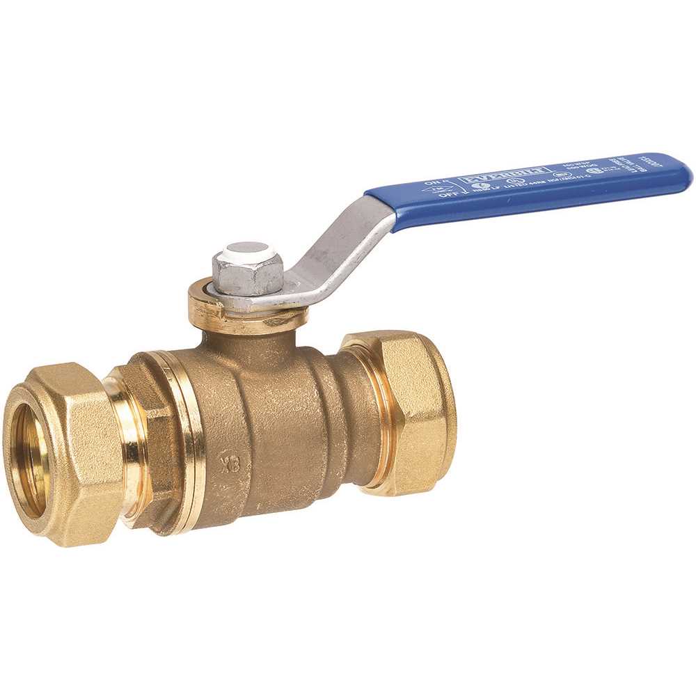 Everbilt 111-1-34-EB 3/4 In Comp X 3/4 In Comp Standard Port Lead Free Brass Ball Valve