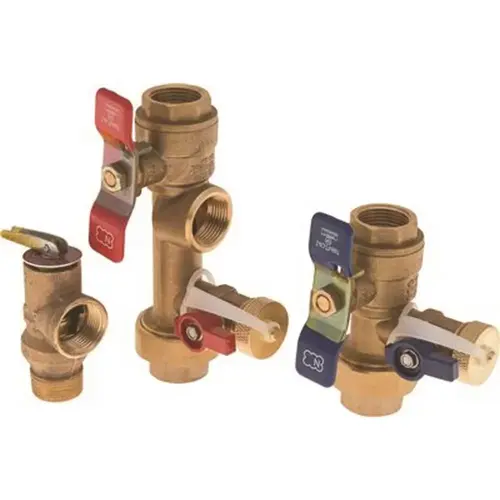 Tankless 3/4 in. Water Heater Isolator Valve Kit (Threaded Lead Free) Bronze/Copper Metallic