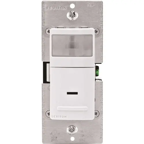 Decora Motion Sensor In-Wall Switch, Auto-On, 15 A, Single Pole or 3-Way/Multi-sensor w/ Remote, White/Ivory/Lt Almond Decora Motion Sensor In-Wall Switch, Auto-On, 15 A, Single Pole or 3-Way/Multi-sensor w/ Remote, White/Ivory/Lt Almond