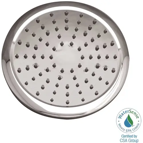 Rain 1-Spray 8 in. 1.75 GPM Single Wall Mount Fixed Round Shower Head in Chrome