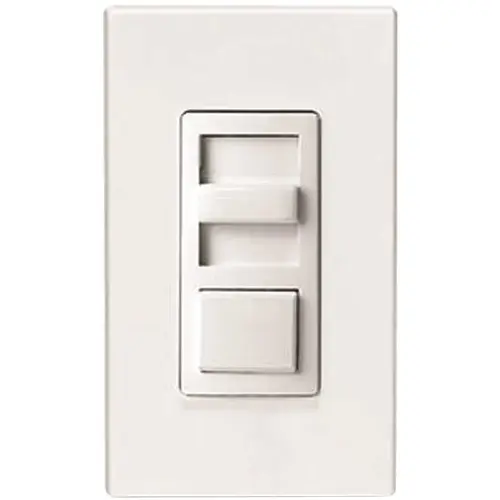 IllumaTech Slide Dimmer for 150-Watt Dimmable LED/CFL, 600-Watt Incandescent/Halogen, White w/ Color Change Kit Included IllumaTech Slide Dimmer for 150-Watt Dimmable LED/CFL, 600-Watt Incandescent/Halogen, White w/ Color Change Kit Included