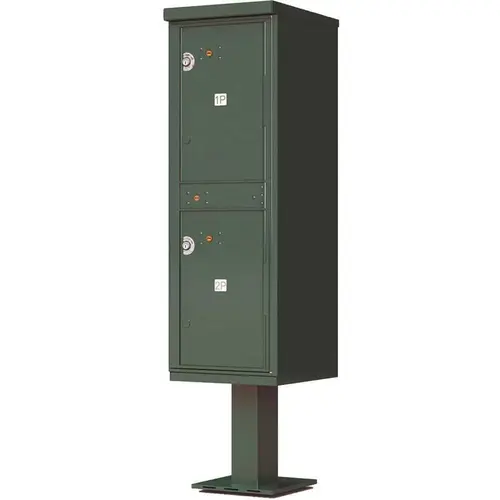 Valiant Forest Green Pedestal Mount Locking Outdoor Parcel Locker Mailbox Valiant Forest Green Pedestal Mount Locking Outdoor Parcel Locker Mailbox