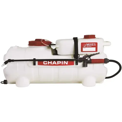 Mixes on Exit ATV Spot Sprayer, 12 V, 15 gal Water Tank, 1.33 Concentrate Tank, 20 in Extension, 180 in Hose Translucent Mixes on Exit ATV Spot Sprayer, 12 V, 15 gal Water Tank, 1.33 Concentrate Tank, 20 in Extension, 180 in Hose Translucent