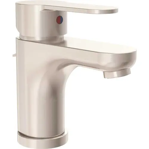 Identity Single Hole Single-Handle Bathroom Faucet with Deck Plate in Satin Nickel Identity Single Hole Single-Handle Bathroom Faucet with Deck Plate in Satin Nickel