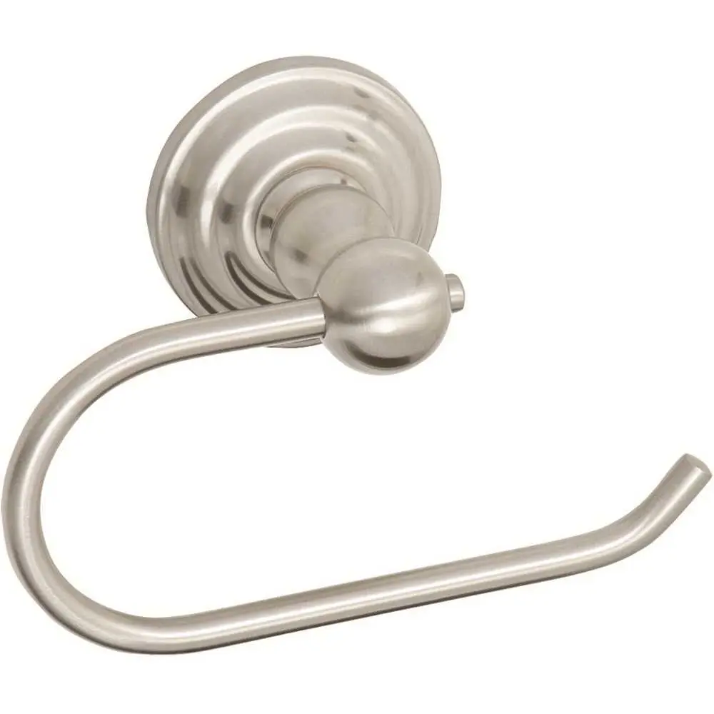 Design House Calisto Single Post Euro Toilet Paper Holder in Satin Nickel 538371