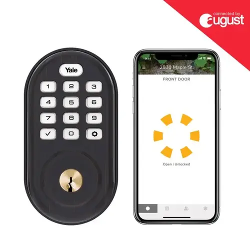 Connected by August Assure Lock Keypad Deadbolt Oil Rubbed Bronze Finish
