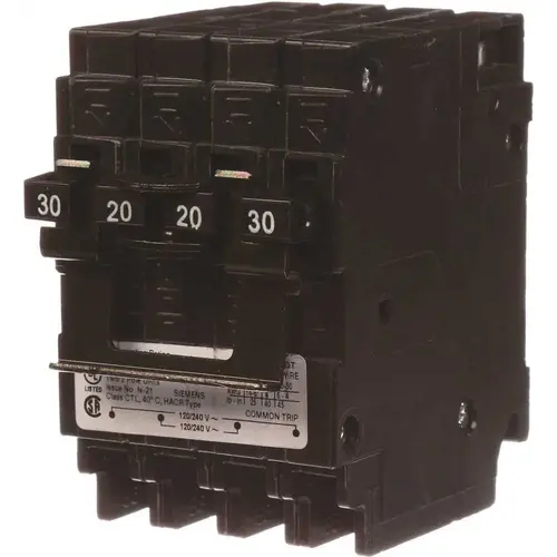 Quadplex Two Double Pole 30 Amp Outside Two Double Pole 20 Amp Inside Circuit Breaker Black Quadplex Two Double Pole 30 Amp Outside Two Double Pole 20 Amp Inside Circuit Breaker Black