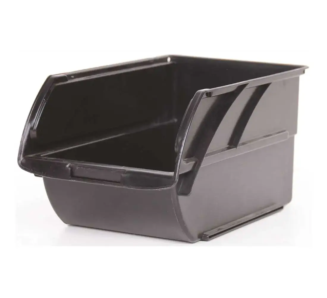 Stanley 056500L Number-5 10 in. Stackable Storage Bin, Black