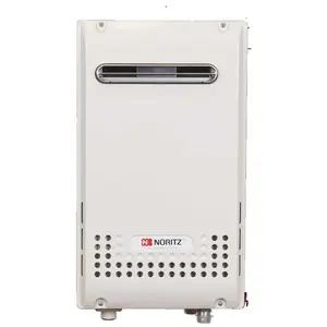 Noritz NR981-OD-NG Outdoor Non-Condensing (Outdoor Vent) 9.8 GPM 199,900 BTU Residential Natural Gas, Gas Tankless Water Heater Beige/Bisque