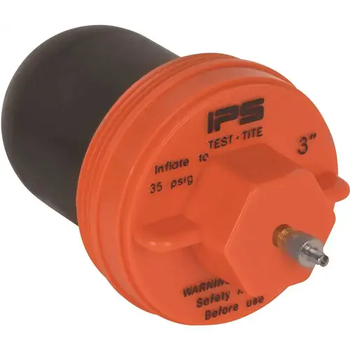 3 in. IPS Cleanout Test Plug for General Use Black