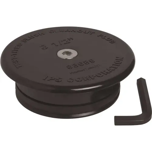 3-1/2 in. Flush Mechanical Cleanout Repair Plug Black