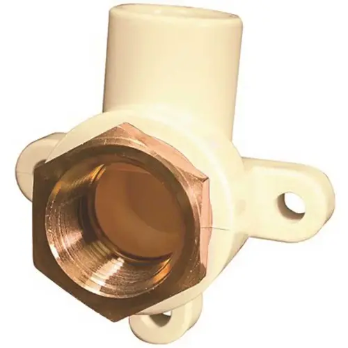 1/2 in. Lead Free CPVC/Brass Transition Drop Ear 90-Degree Elbow Cream