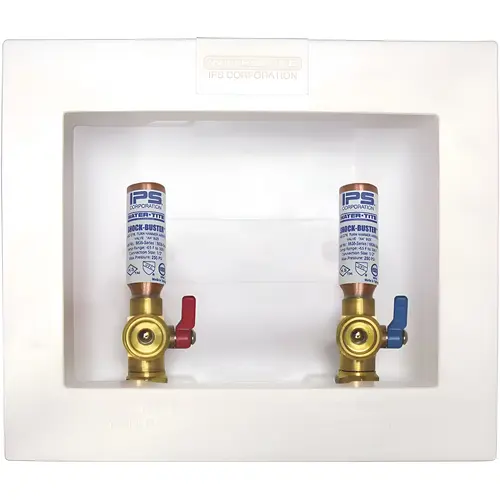 1/2 in. CPVC Econo Center Drain Washing Machine Outlet Box with Hammer Arrestors 1/2 in. CPVC Econo Center Drain Washing Machine Outlet Box with Hammer Arrestors