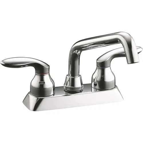 Coralais 4 in. 2-Handle Low-Arc Bathroom Sink Faucet in Polished Chrome Coralais 4 in. 2-Handle Low-Arc Bathroom Sink Faucet in Polished Chrome