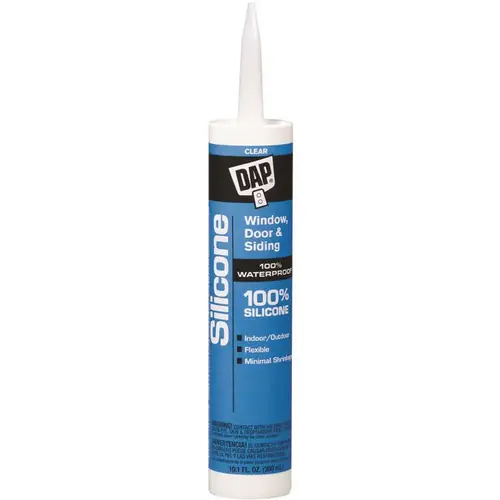 Window and Door Sealant, Clear, -40 to 400 deg F, 9.8 fl-oz Cartridge Window and Door Sealant, Clear, -40 to 400 deg F, 9.8 fl-oz Cartridge