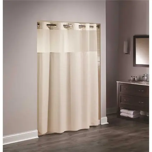 Mystery 71 in. x 77 in. Beige Shower Curtain - pack of 12 Mystery 71 in. x 77 in. Beige Shower Curtain - pack of 12