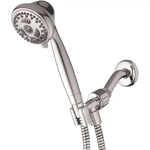 6-Spray 3.3 in. Single Wall Mount Low Flow Handheld Adjustable Shower Head in Chrome