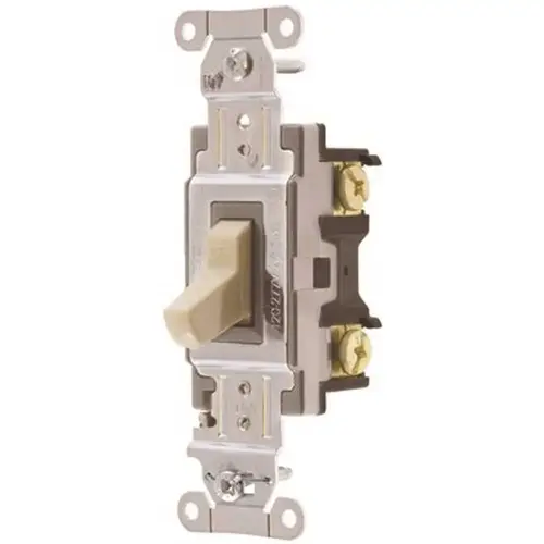15 Amp 3-Way Hubbell Commercial Specification Grade Toggle Switch, Ivory 15 Amp 3-Way Hubbell Commercial Specification Grade Toggle Switch, Ivory