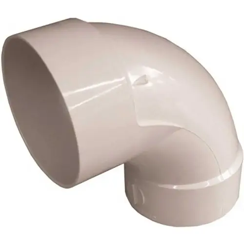 4 in. PVC Sewer and Drain 90-Degree Hub x Hub Elbow White 4 in. PVC Sewer and Drain 90-Degree Hub x Hub Elbow White