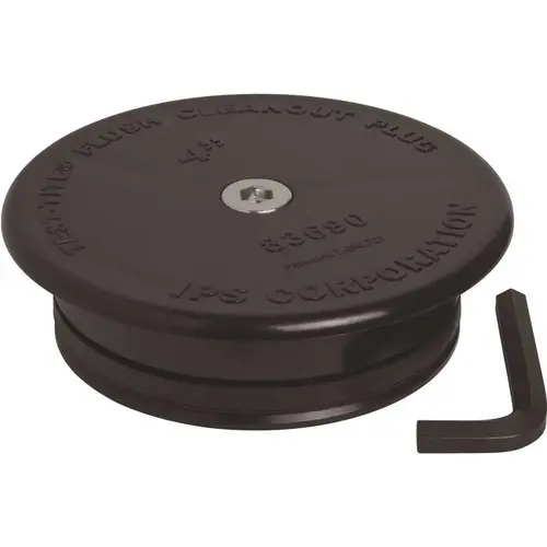 4 in. Flush Mechanical Cleanout Repair Plug Black 4 in. Flush Mechanical Cleanout Repair Plug Black