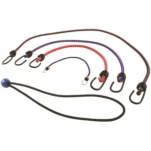 Assorted Bungee Cord multi - pack of 12