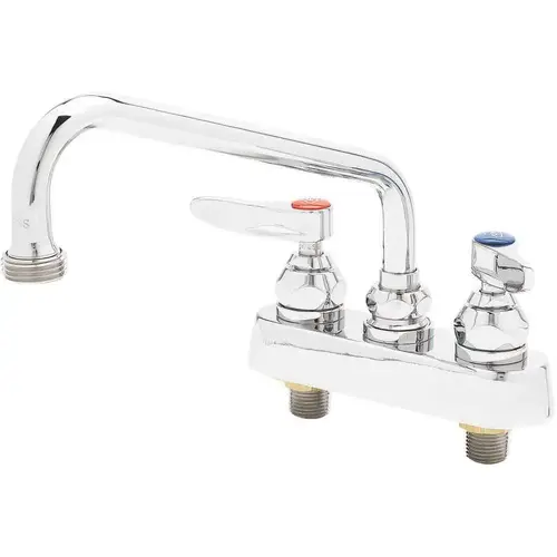 Commercial 2-Handle Bar Faucet with Lever Handles and in Polished Chrome