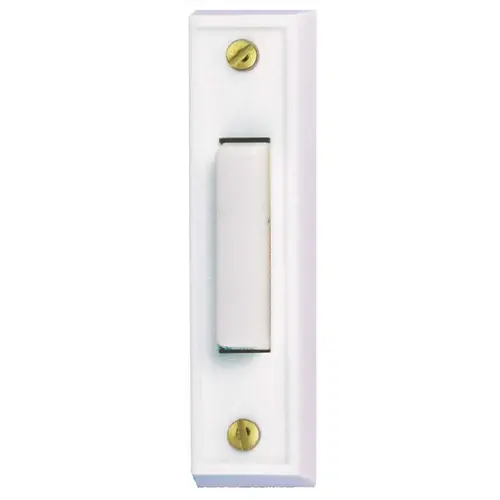 Wired Lighted Door Bell Push Button, White