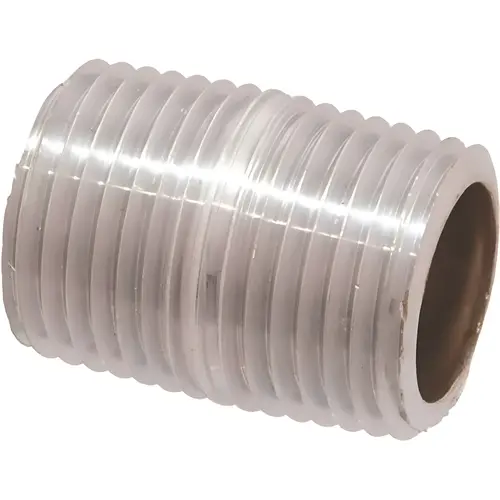 1/2 in. MIP x Close Chrome Plated Brass Nipple 1/2 in. MIP x Close Chrome Plated Brass Nipple