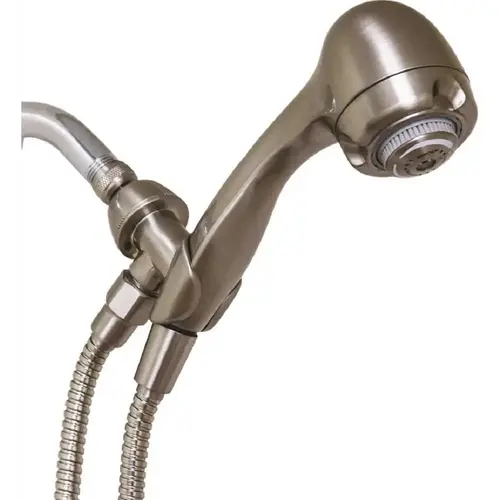 3-Spray 2.8 in. Single Wall Mount Low Flow Handheld Adjustable Shower Head in Brushed Nickel