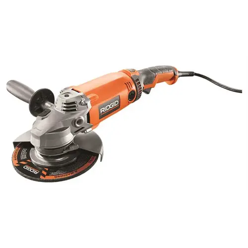 15 Amp Corded 7 in. Twist Handle Angle Grinder Orange 15 Amp Corded 7 in. Twist Handle Angle Grinder Orange