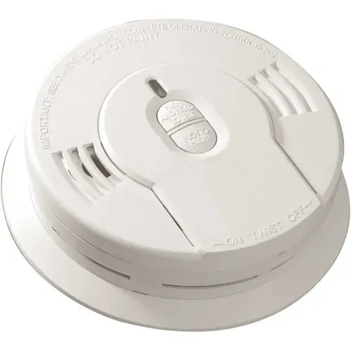 10-Year Sealed Battery Smoke Detector with Ionization Sensor White