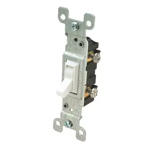 Leviton R52-02651-02W Residential Grade 15 Amp Toggle Single Pole Switch, White