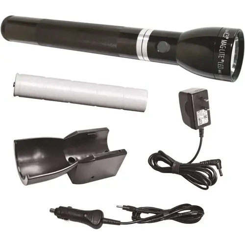 Rechargeable LED Flashlight System Black Rechargeable LED Flashlight System Black