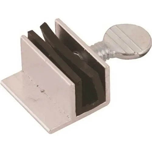 Silver Aluminum Security Sliding Glass Door And Window Sash Lock - Pair