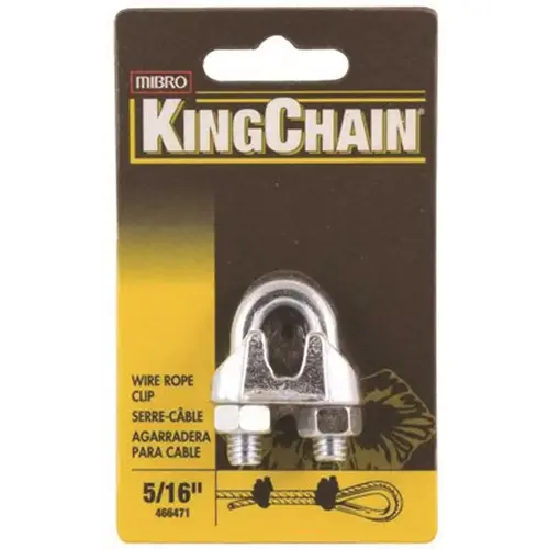5/16 in. Zinc-Plated Wire Rope Clip Metallic 5/16 in. Zinc-Plated Wire Rope Clip Metallic