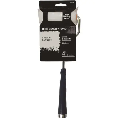 4 in. x 3/8 in. High-Density Foam Mini Paint Roller with Frame White