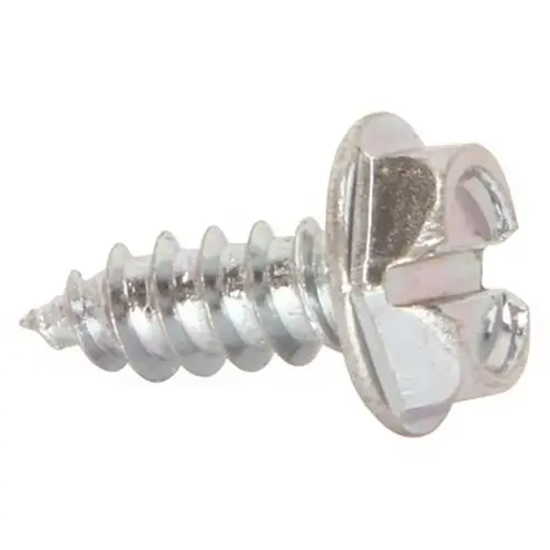 8 in. x 1/2 in. Slotted Hex Head Sheet Metal Screws Zinc Plated - pack of 100 8 in. x 1/2 in. Slotted Hex Head Sheet Metal Screws Zinc Plated - pack of 100