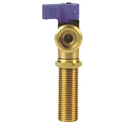 Corporation Water-Tite 1/4 Turn Brass Valve W/Blue Handle Corporation Water-Tite 1/4 Turn Brass Valve W/Blue Handle