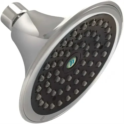 1-Spray 4.5 in. Single Wall Mount Low Flow Fixed Shower Head in Chrome