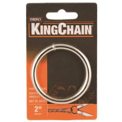2 in. Nickel-Plated Harness Ring Metallic