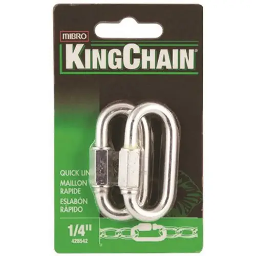 1/4 in. Zinc-Plated Quick Link - Pair Metallic 1/4 in. Zinc-Plated Quick Link - Pair Metallic